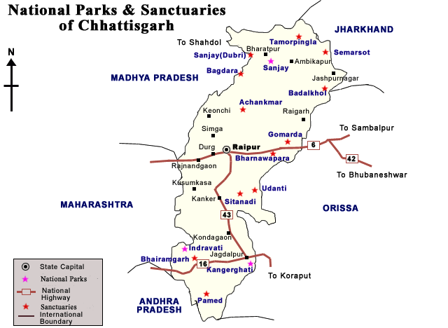 National Parks and Sanctuaries of Chhattisgarh.